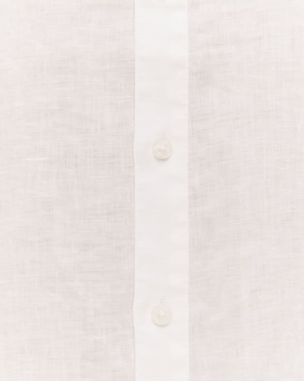 Noah Lightweight Linen Shirt in WHITE