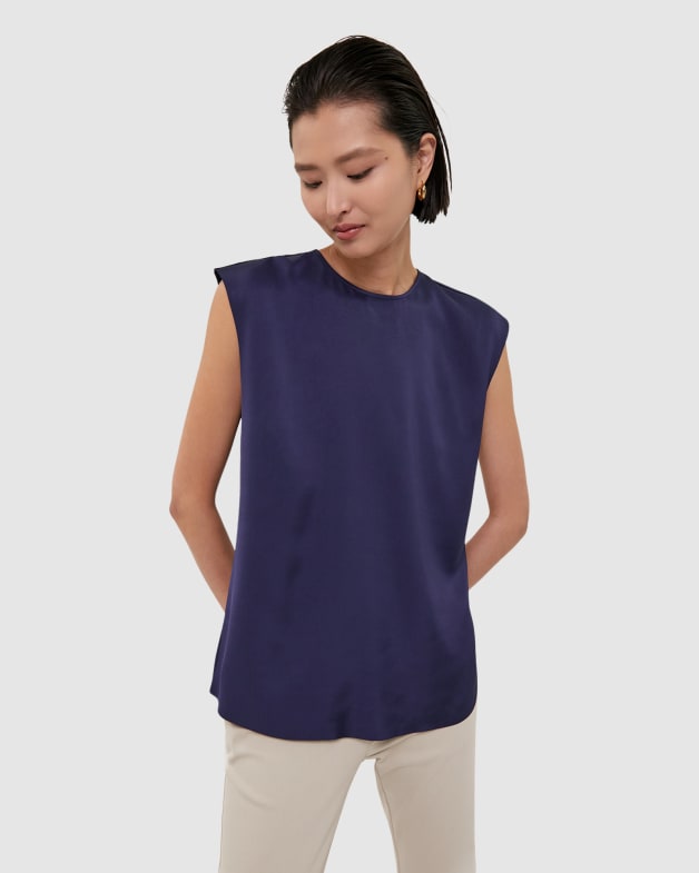 Kaia Shell Top in MIDNIGHT