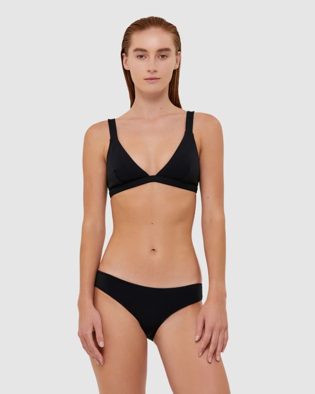 Koa Bikini Triangle Bra in BLACK