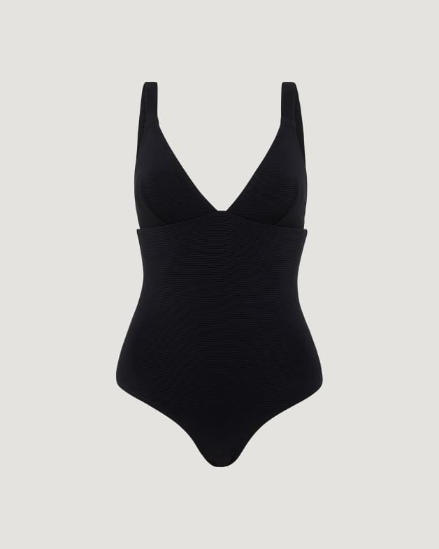 H&m black one piece swimsuit hot sale