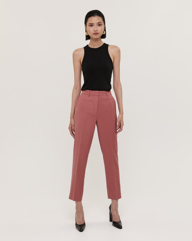 Celeste Wool Tapered Suit Pant in RASPBERRY