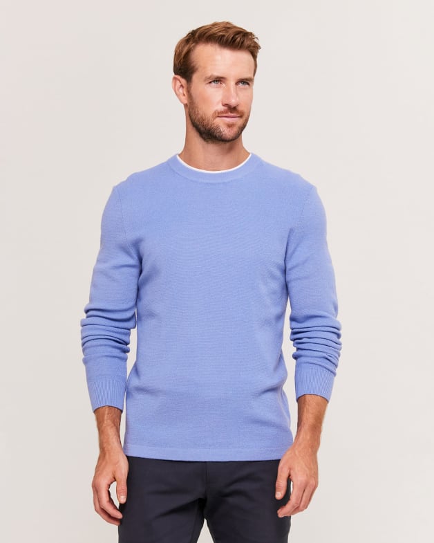 Baby blue crew neck sweater outlet