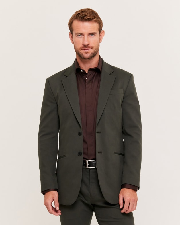 Green hotsell blazer jacket