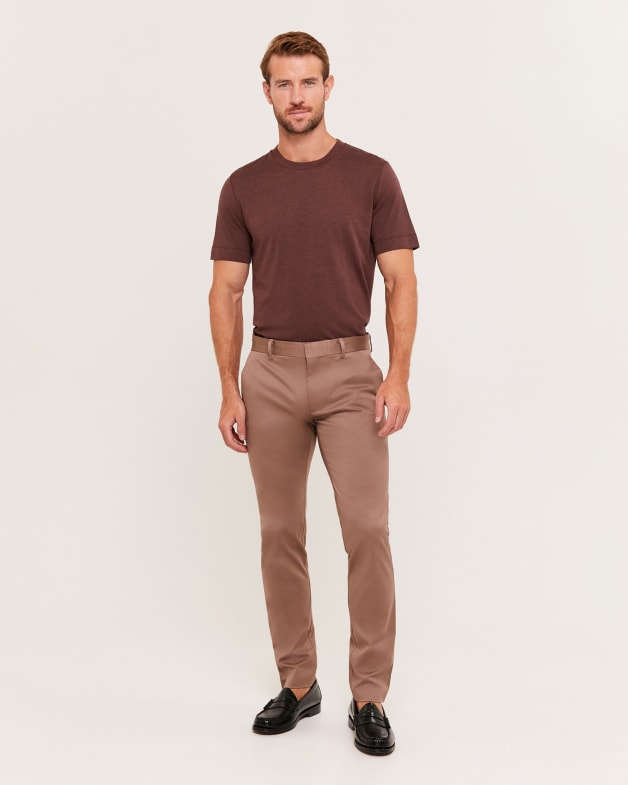 Baxter Slim Chino Pant in COFFEE