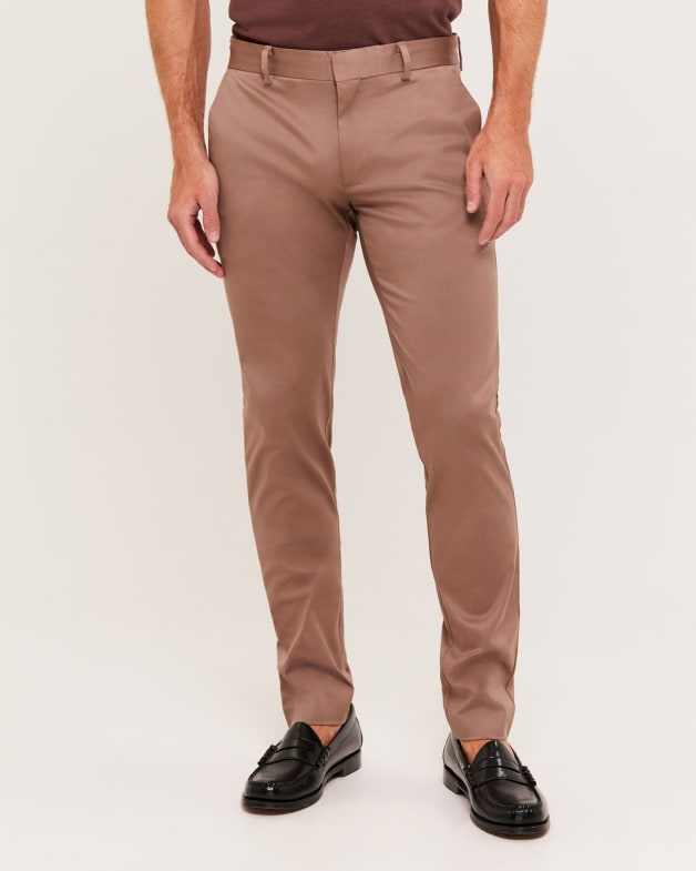 Baxter Slim Chino Pant in COFFEE