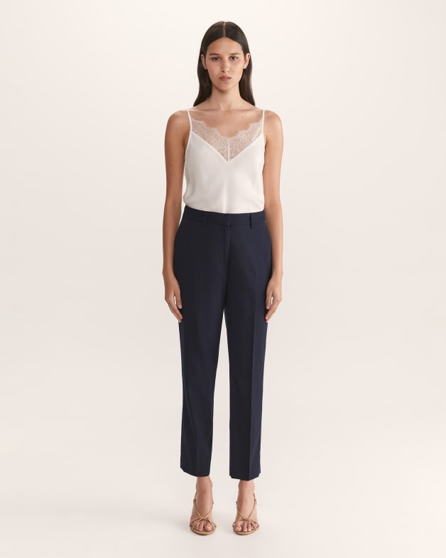 Celeste Wool Tapered Suit Pant in FRENCH NAVY