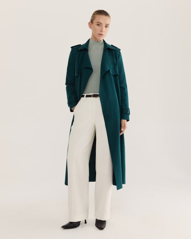 Green formal coat top