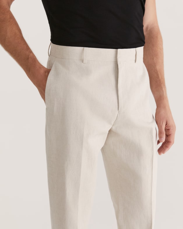 Elias Linen Cotton Pant in OATMEAL