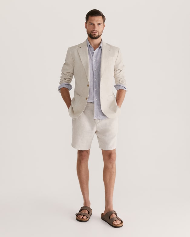 Linen shorts and jacket best sale
