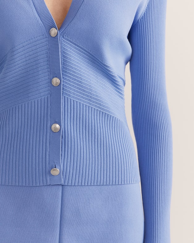 Azure top blue cardigan