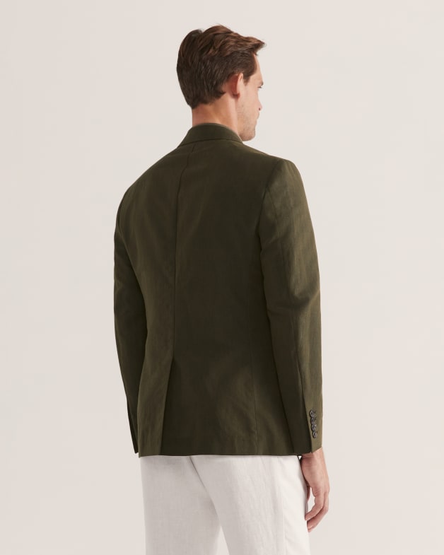 Khaki cotton blazer on sale