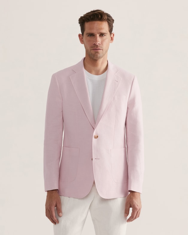 Pink linen blazer sale mens