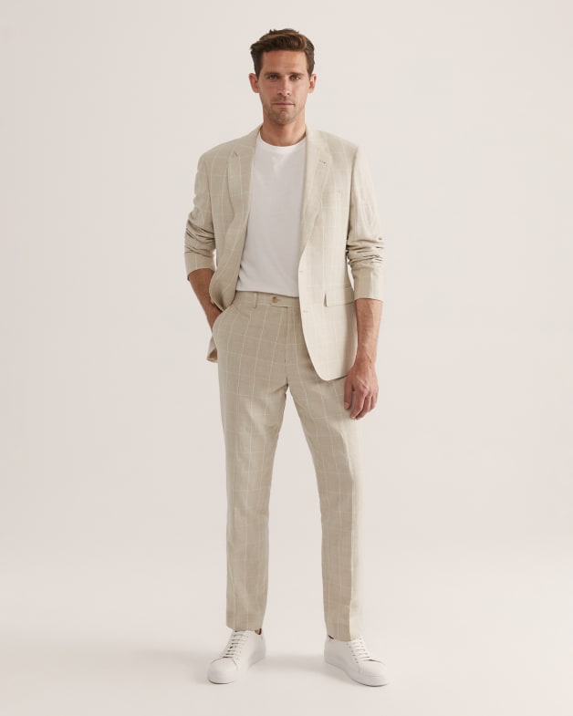 Slim Fit Suit trousers - White - Men | H&M