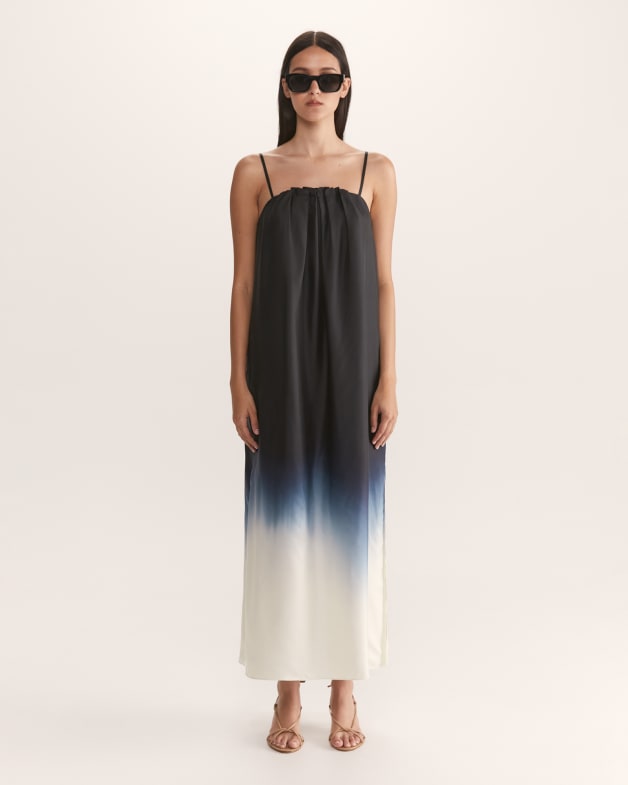 Ombre silk dress hot sale