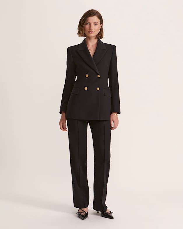 Celeste Wool Double Breasted Blazer SABA