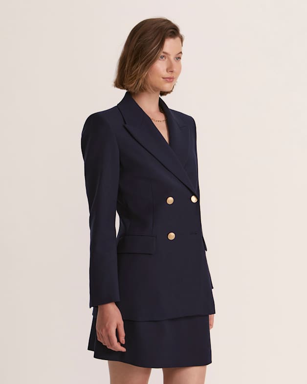 Celeste Wool Double Breasted Blazer SABA