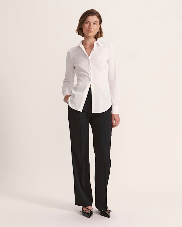 Piper Fitted Shirt in White SABA