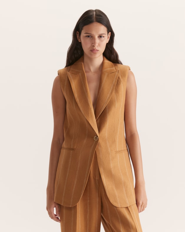 Gaia Pinstripe Vest SABA