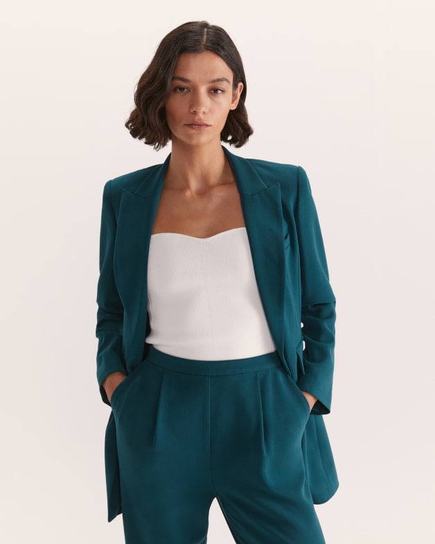 Green blazer 2024 suit womens