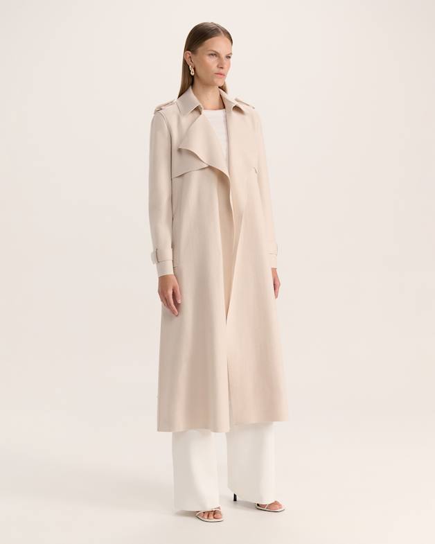 Soft long top coat