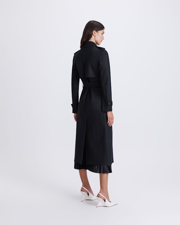 Karla Wool Longline Trench Coat SABA