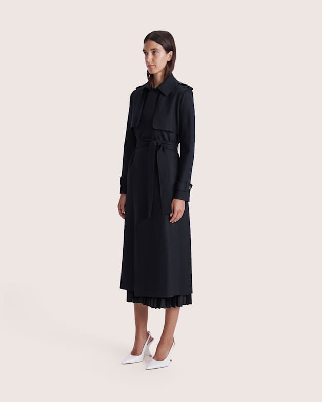 Karla Wool Longline Trench Coat SABA