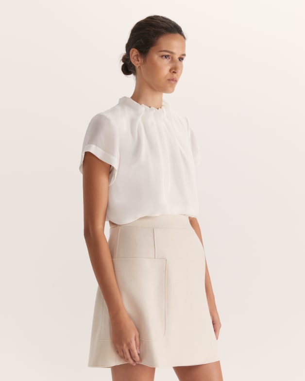 Willa High Neck Short Sleeve Top SABA