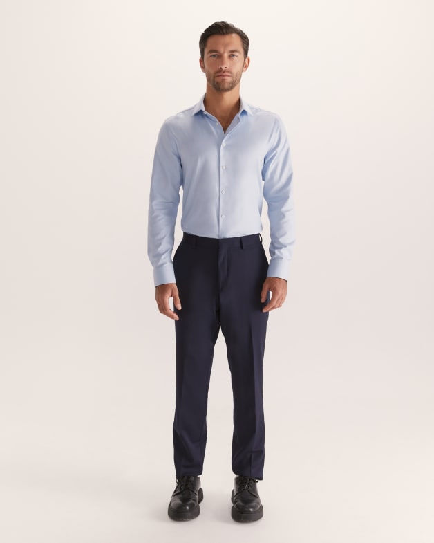 Munroe Easy Care Twill Shirt in Sky - SABA Munroe Easy Care Twill Shirt in Sky - SABA