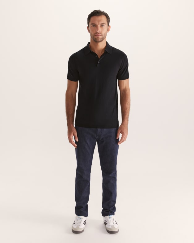 Blue jeans deals black polo