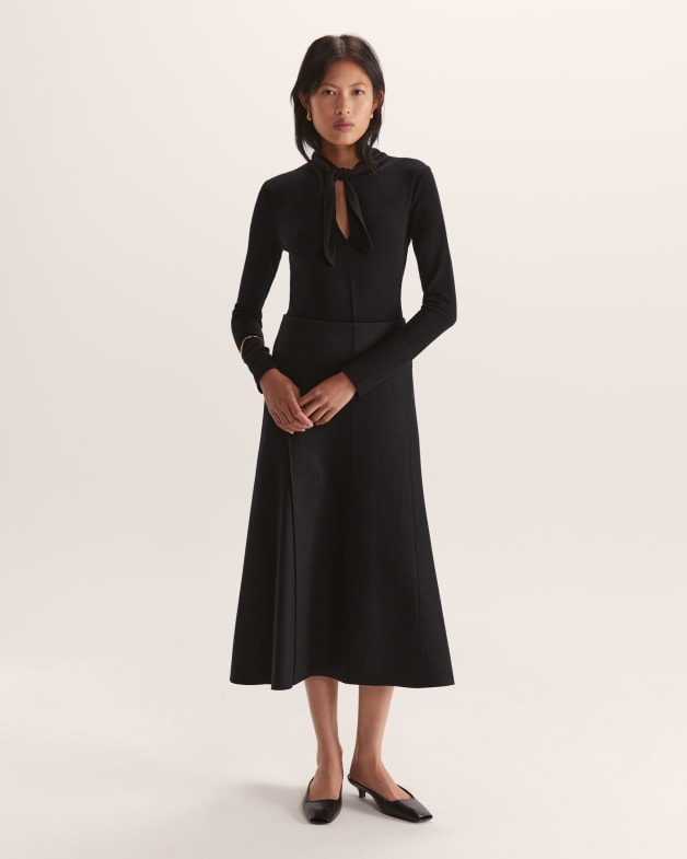 A line midi skirt wool shop