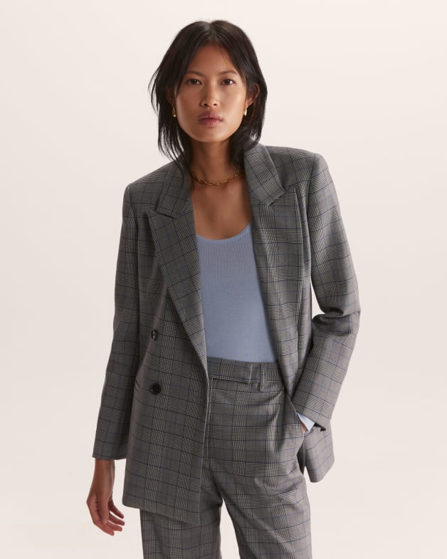 Checks blazer suit top