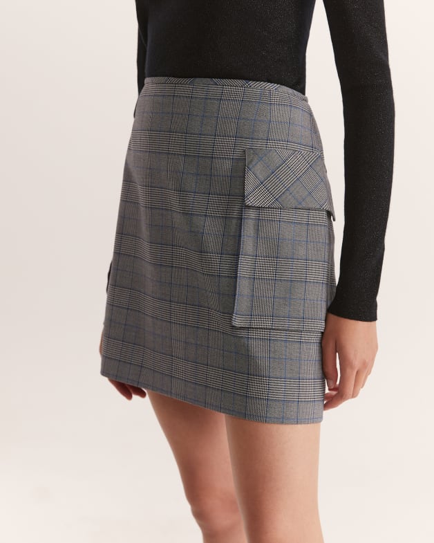 A checked skirt store