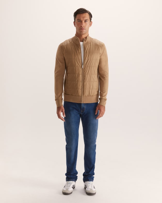 Ross Padded Zip Jacket in Chestnut SABA