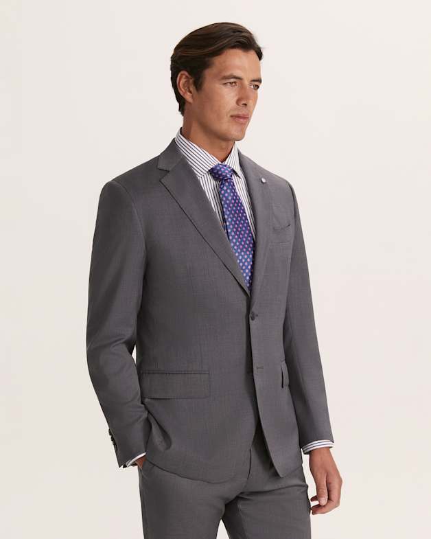 Sorkin Wool Suit Jacket in Grey SABA
