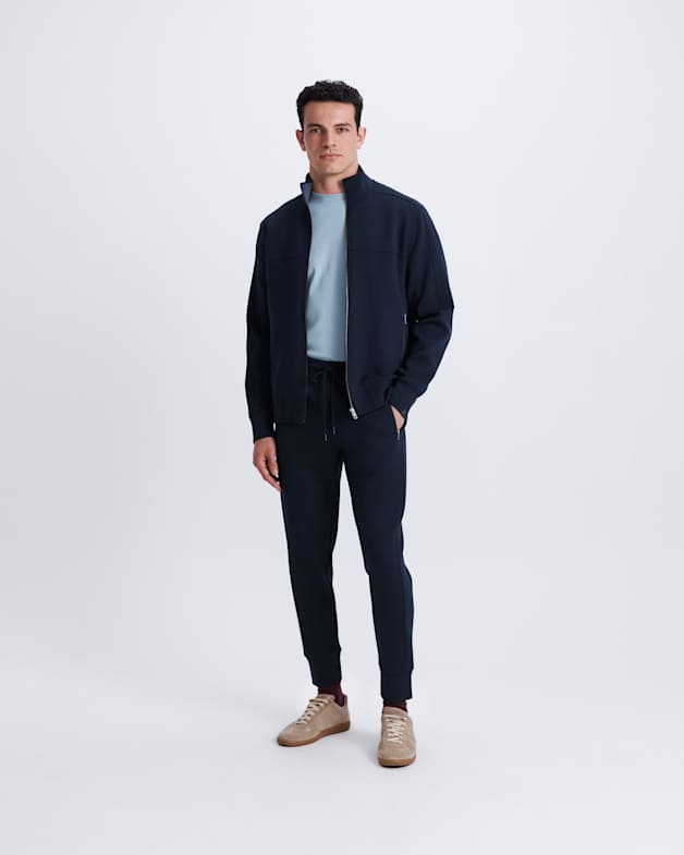 Victor Funnel Neck Jacket in Navy SABA