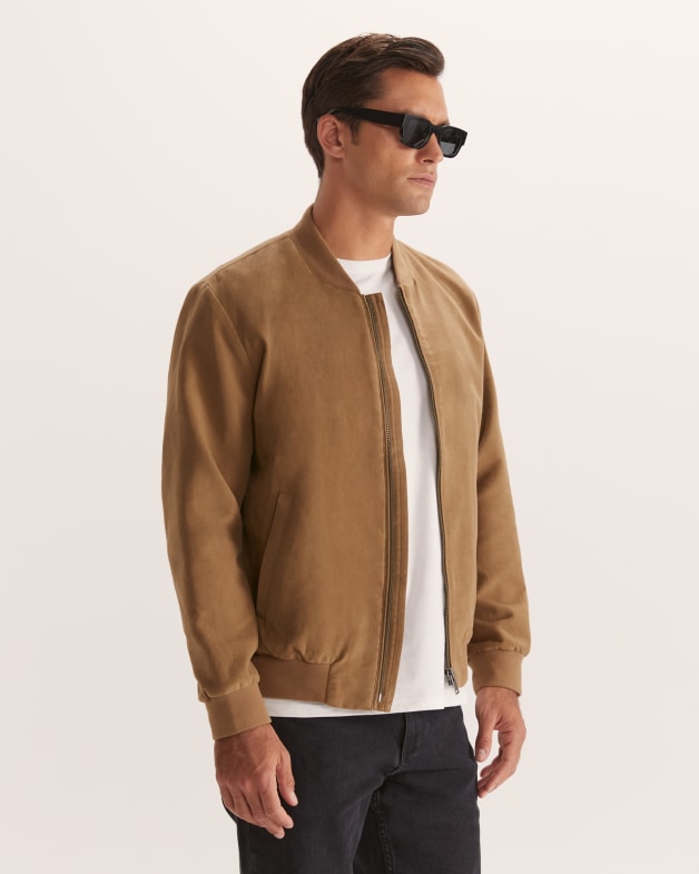 Moleskin bomber top
