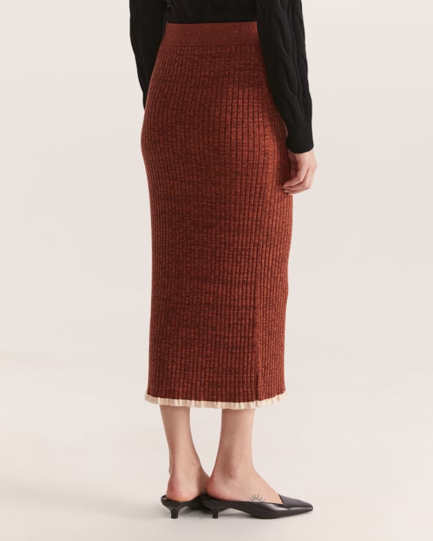 Wool skirt knit cheap