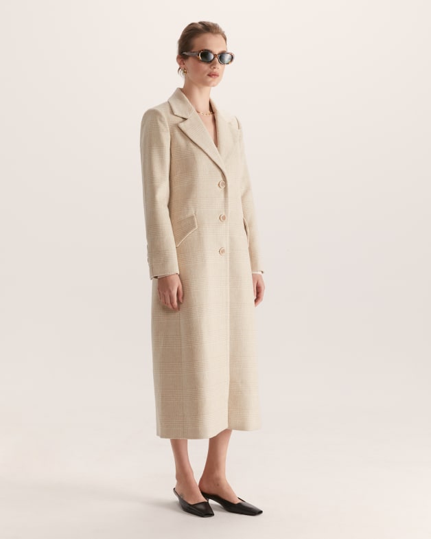 Wool blend full length coat store