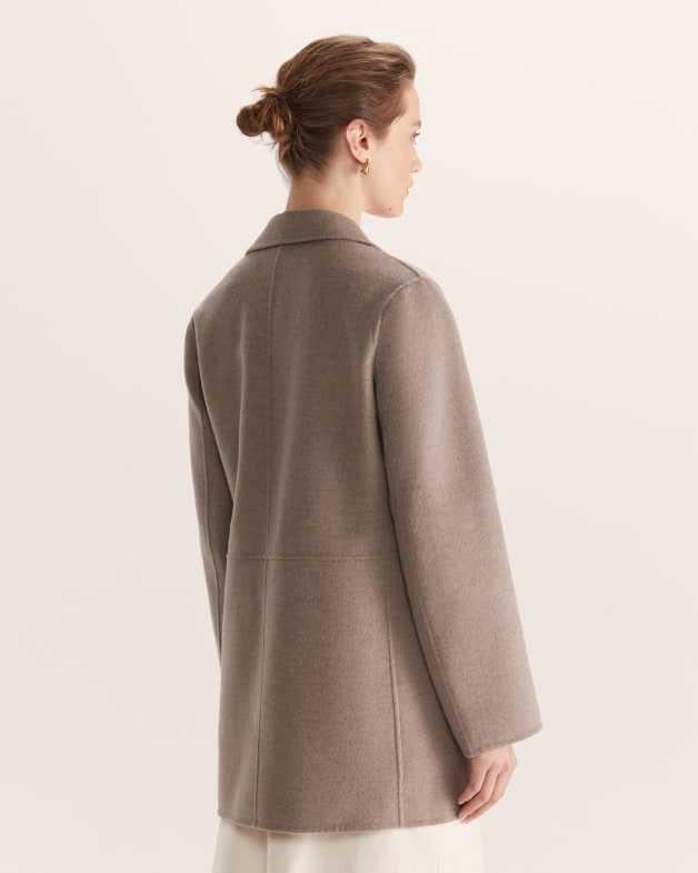 Kayla Longline Wool Jacket in Mink SABA