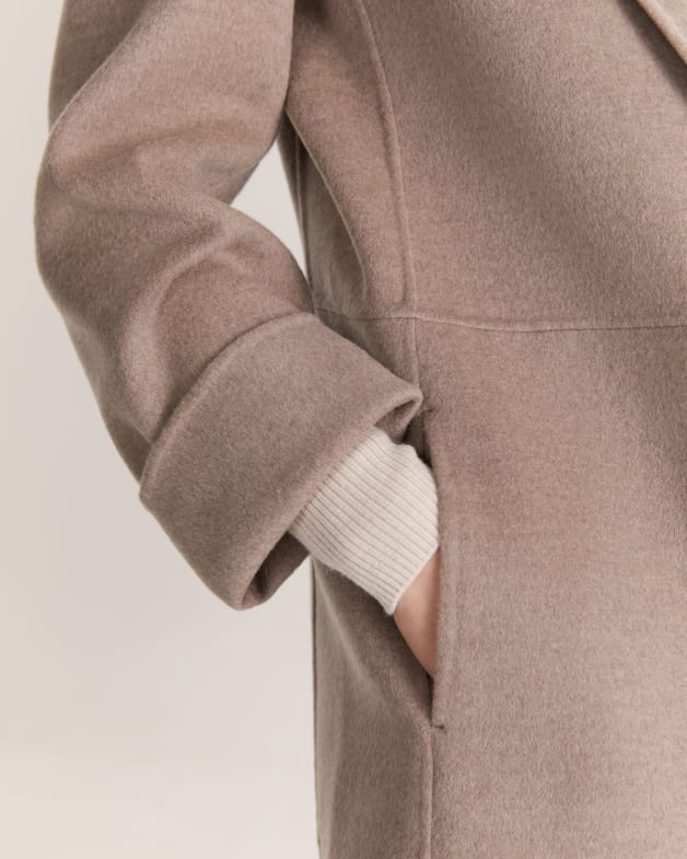 Kayla Longline Wool Jacket in Mink SABA