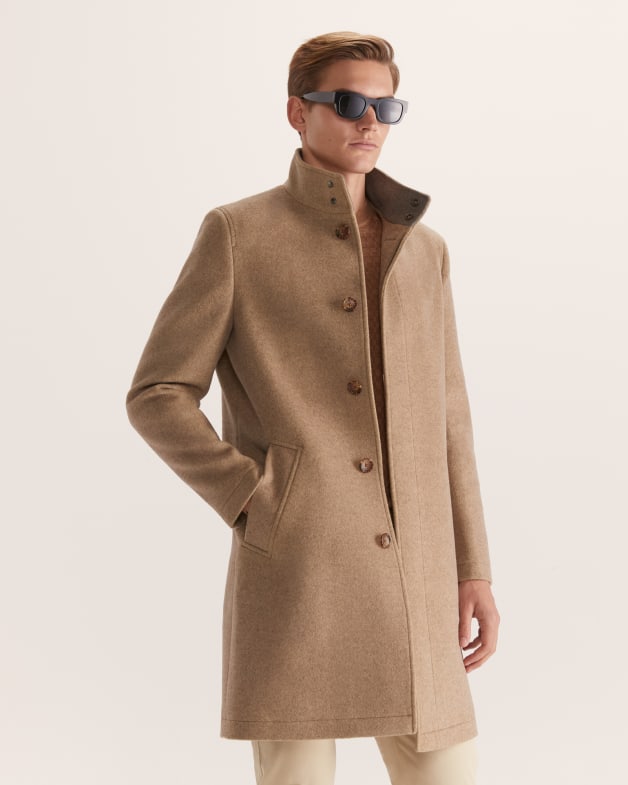Hofmann Wool Overcoat in Oatmeal SABA