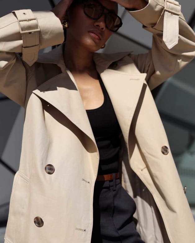 Lana Trench Coat in Cappuccino SABA