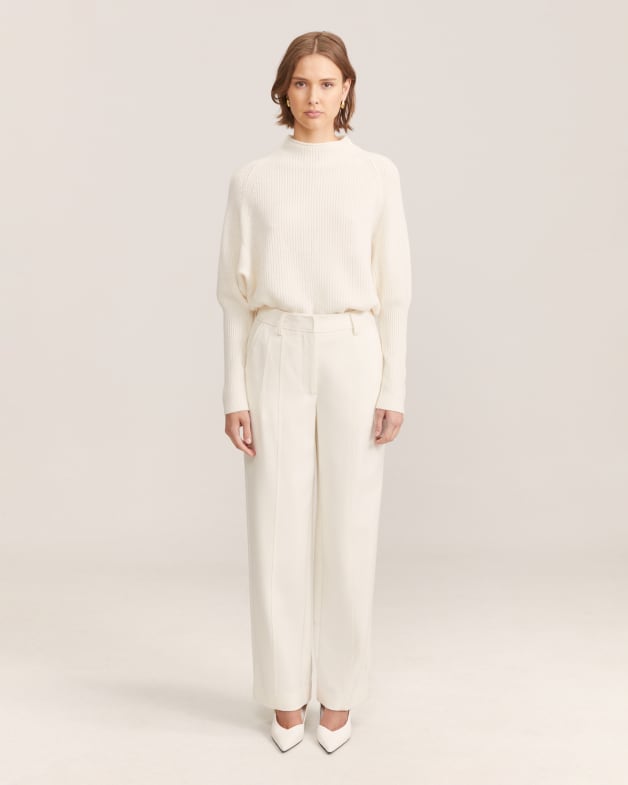 Womens winter white wool slacks sales