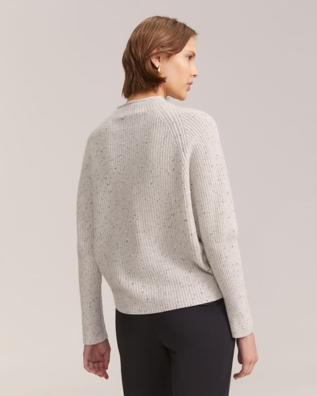 Nora Wool Batwing Sweater in Granite SABA