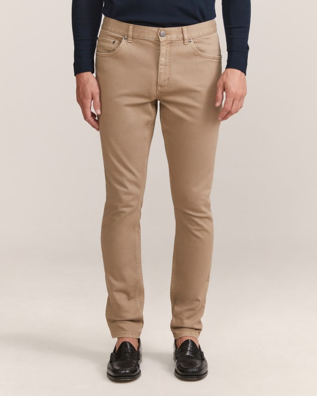 Riley Garment Dye Skinny Jean in Beige SABA