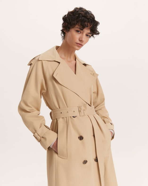 Lana Trench Coat in Cappuccino SABA
