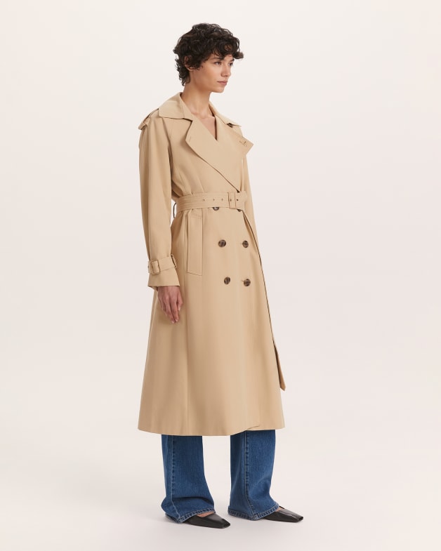 Lana Trench Coat in Cappuccino SABA