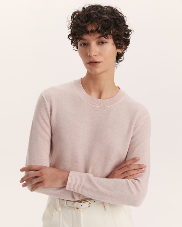 Rose cashmere sweater top