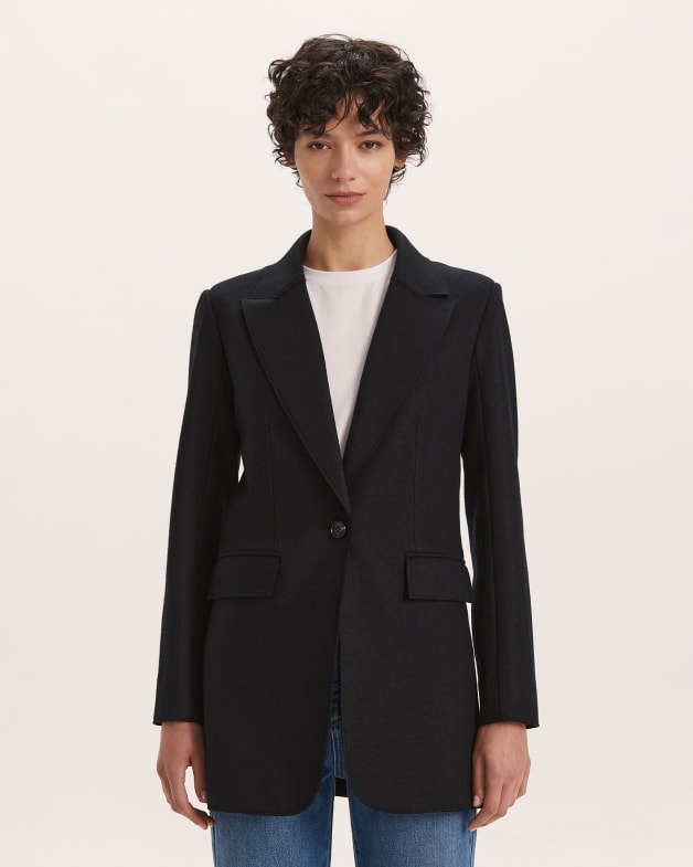 Long black blazer online
