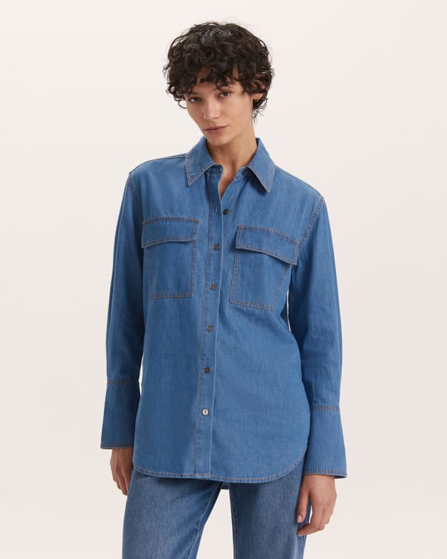 Long sleeve denim store